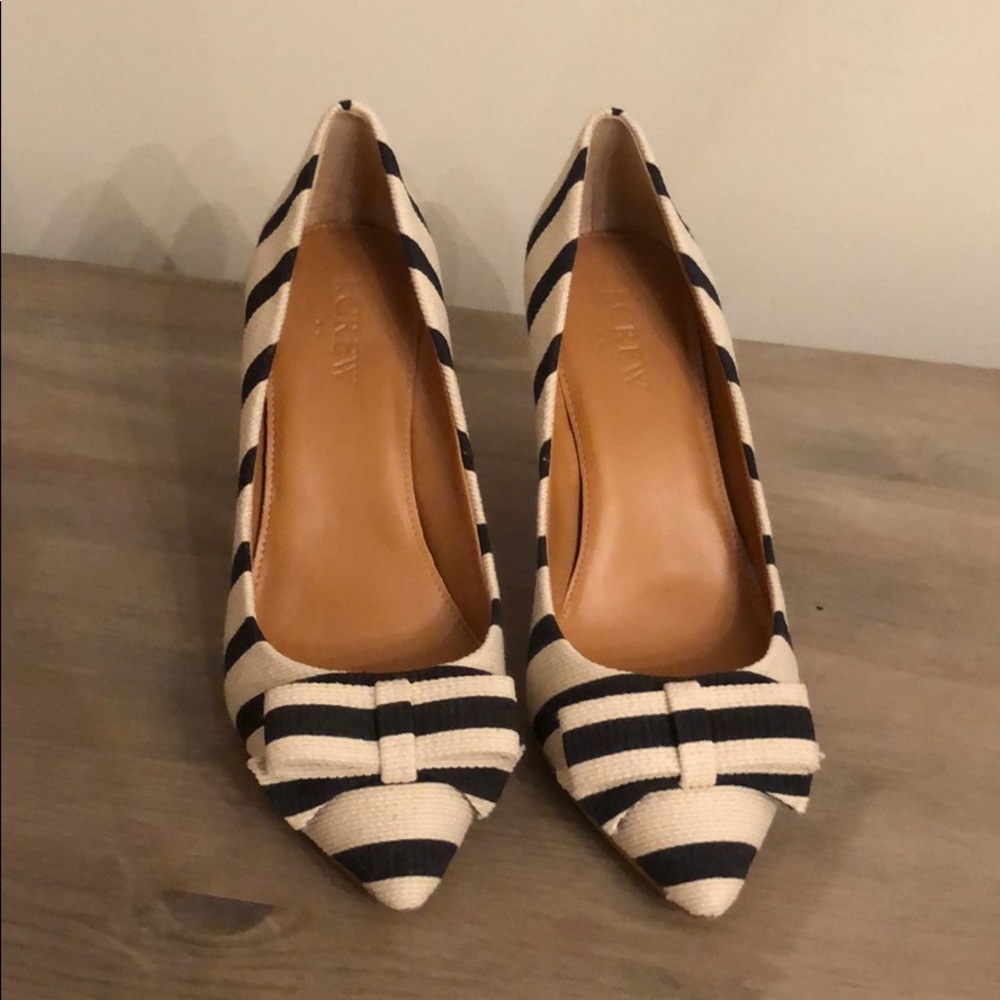 Jcrew Striped Heels